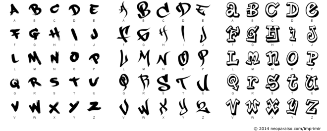 Letras con sombras para dibujar abecedario - Imagui