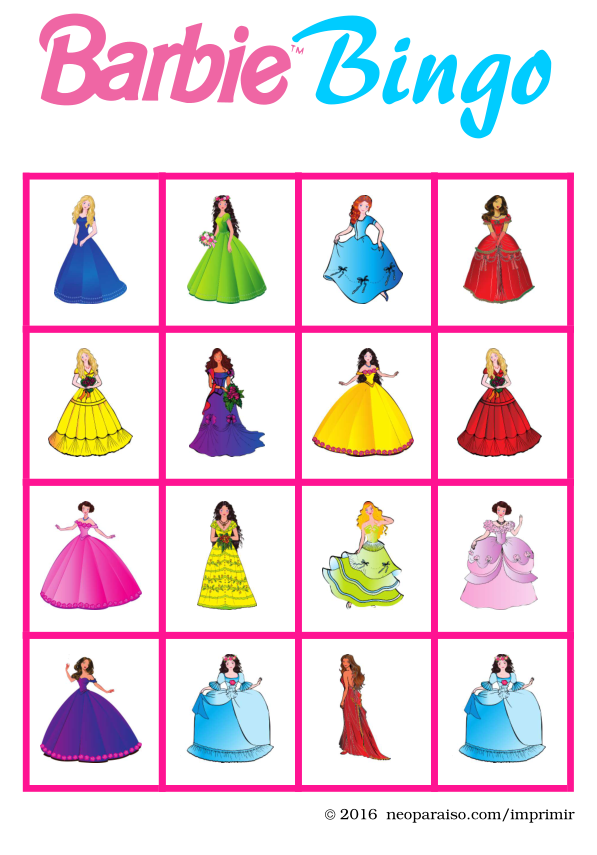 Barbie Bingo Cartones PDF