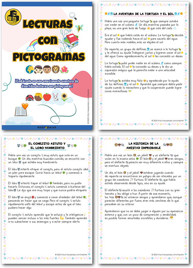Lecturas con Pictogramas PDF