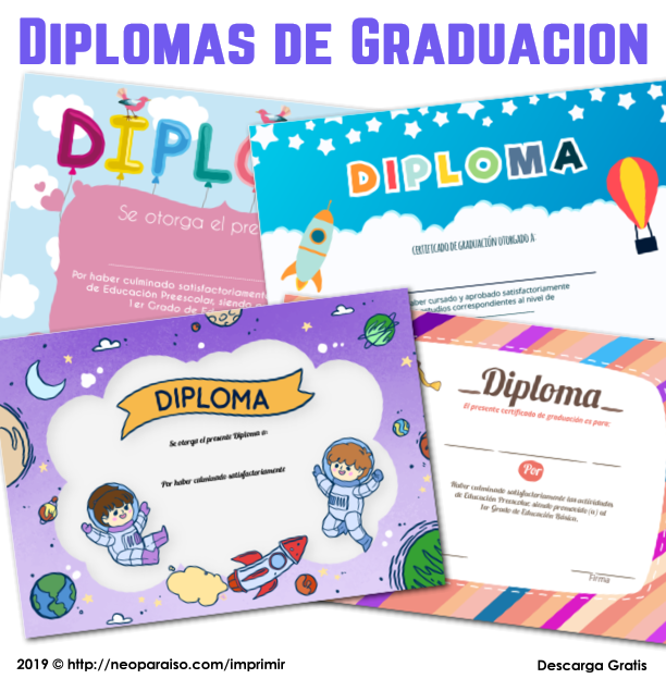 Diplomas de Graduación de Niños Gratis