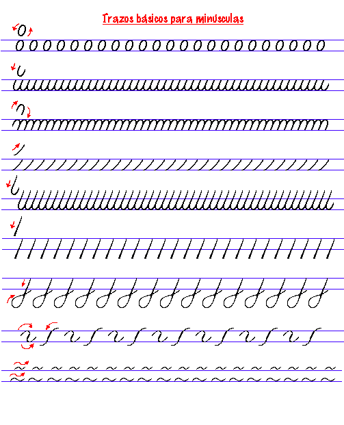 Imagen: ejercicios de caligrafia
