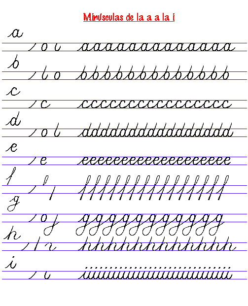 Imagen: ejercicios de caligrafia