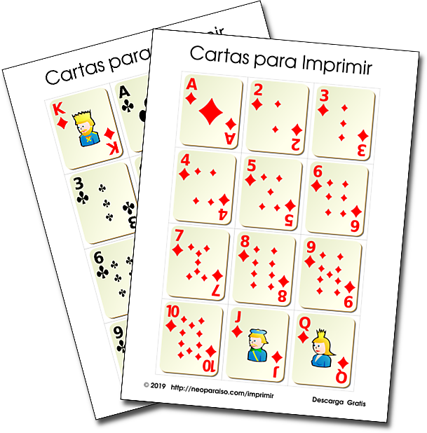 Baraja de Cartas para Imprimir