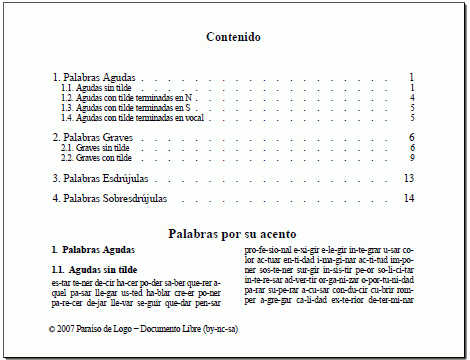 Imagen: agudas graves esdrujulas
