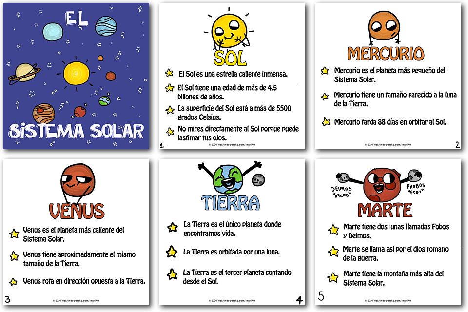 Carteles Informativos del Sistema Solar