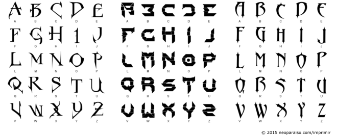 Featured image of post Tipos De Letras Goticas Abecedario La letra g tica es una tipograf a que apareci hacia el siglo xii y tuvo su mayor esplendor entre los a os 1150 y 1500