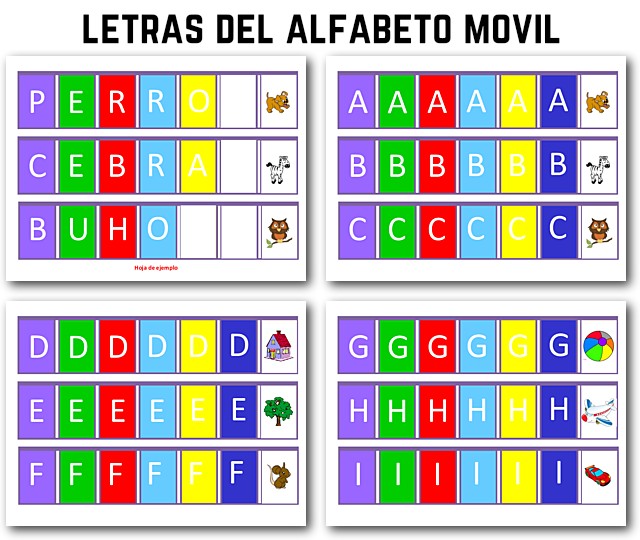 Letras del Alfabeto Móvil para Imprimir PDF