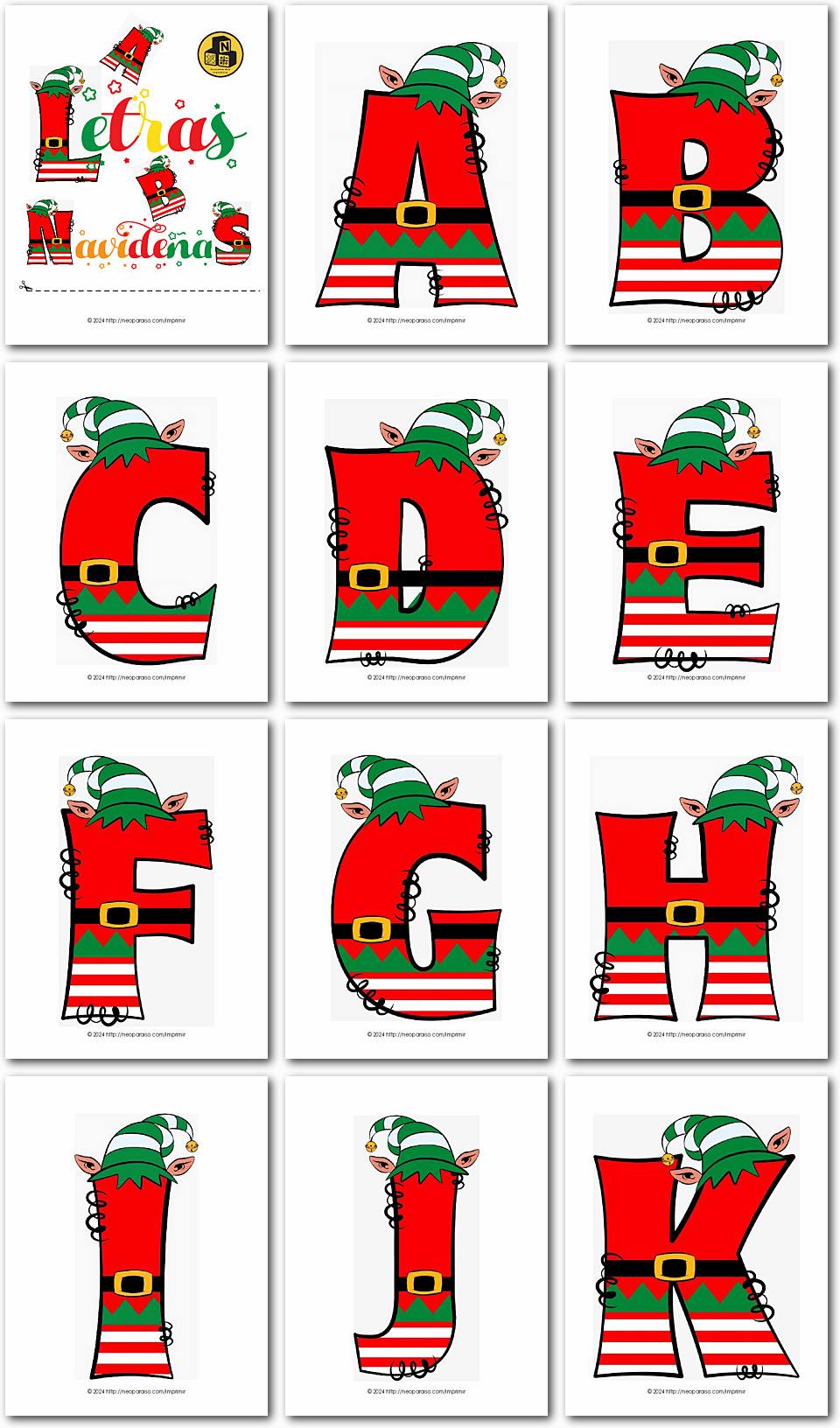 Letras Navideñas PDF