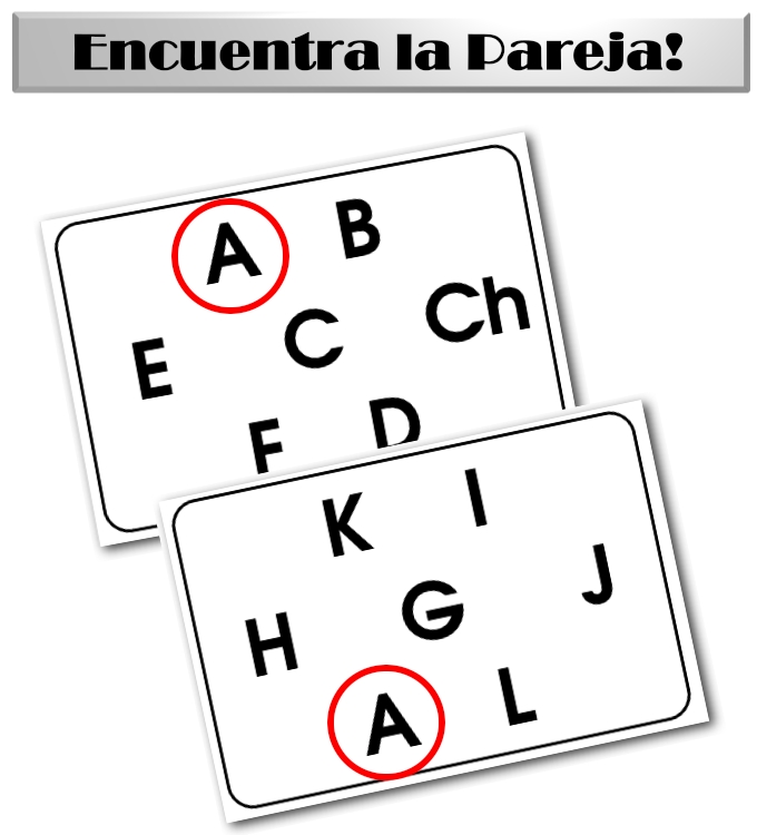 Imagen: parejas de letras ejemplo