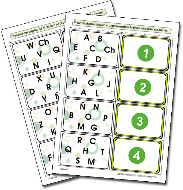 Tarjetas para Identificar Letras del Alfabeto