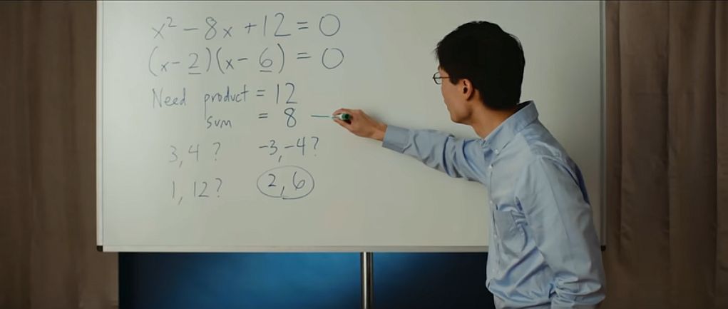 Imagen: po shen loh teaching quadratic equations