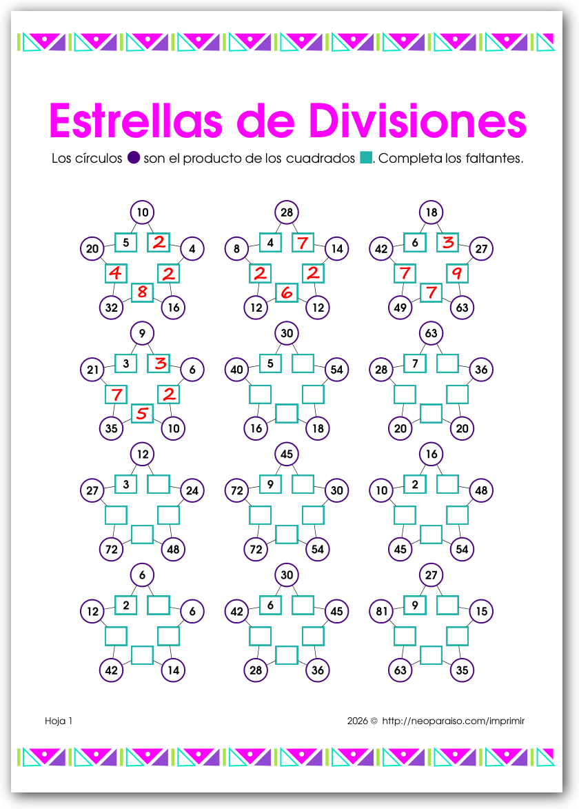 Imagen: estrellas de divisiones