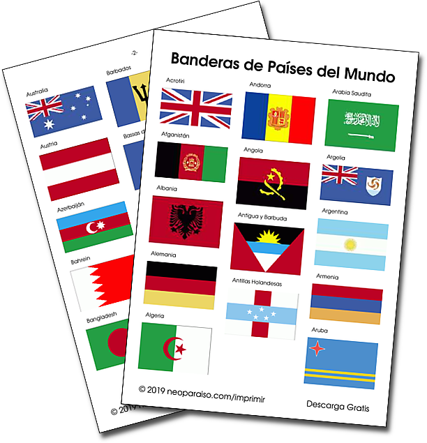 Imagen: todas las banderas paises