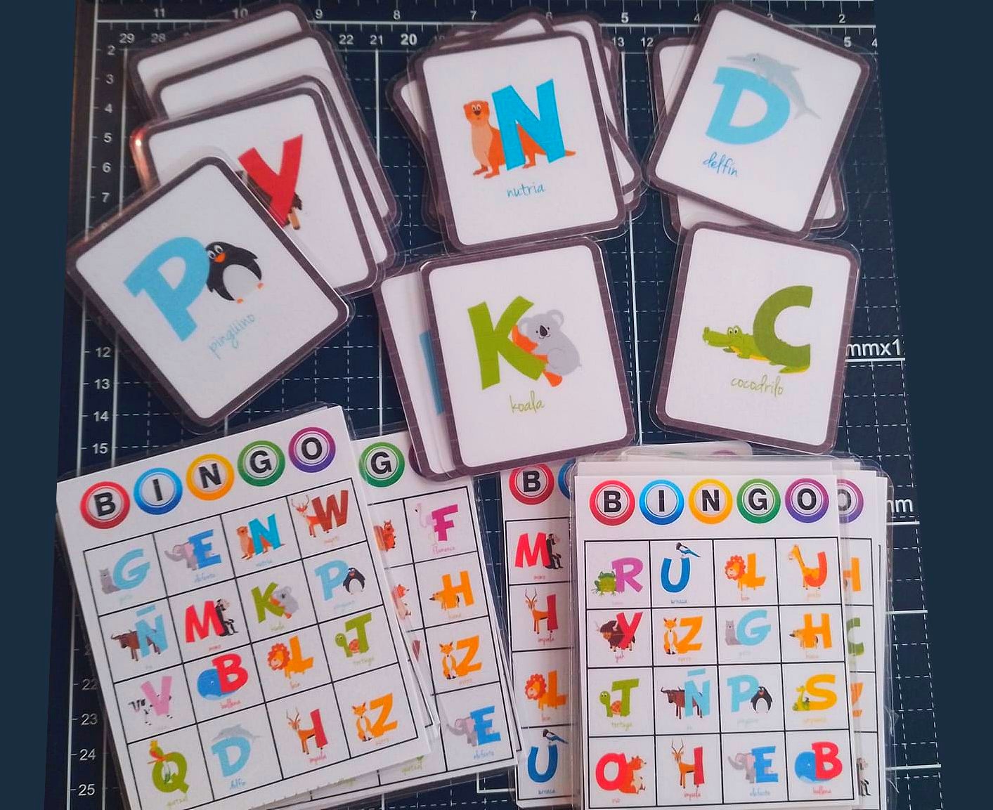 Tarjetas de Bingo de Letras para Imprimir