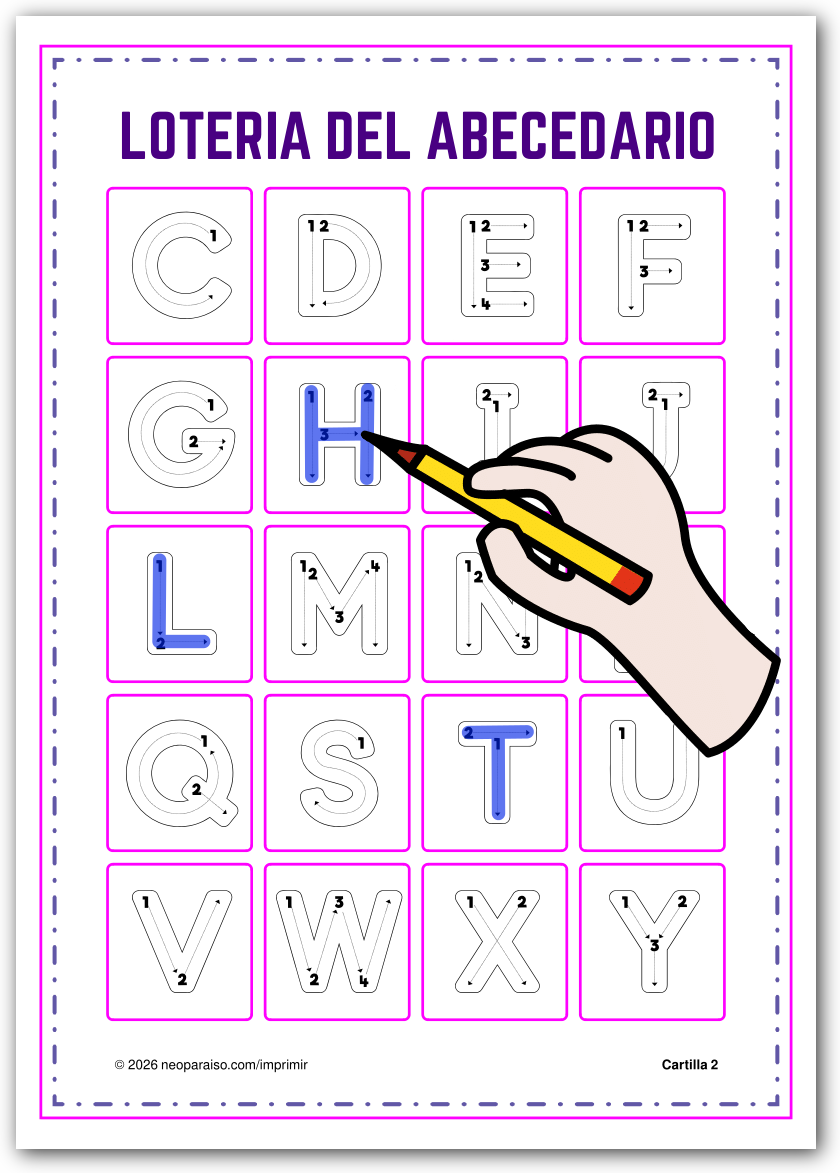 Loter&iacute;a del Abecedario PDF gratis