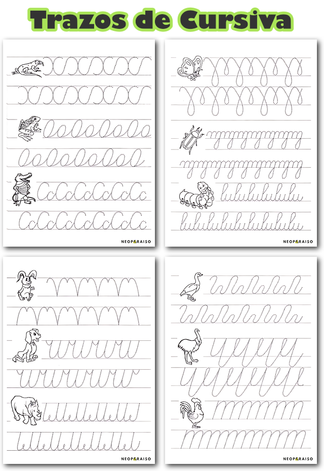 Imagen: trazos de cursiva