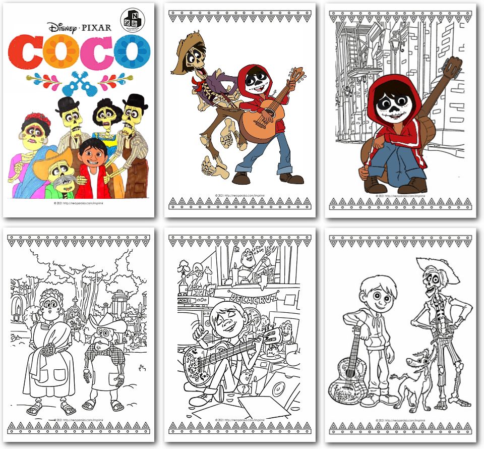Coco para Colorear PDF