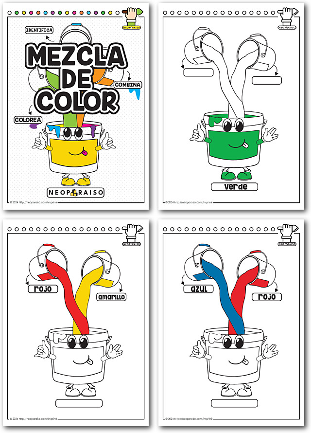 Botes con Mezclas de Colores PDF gratis