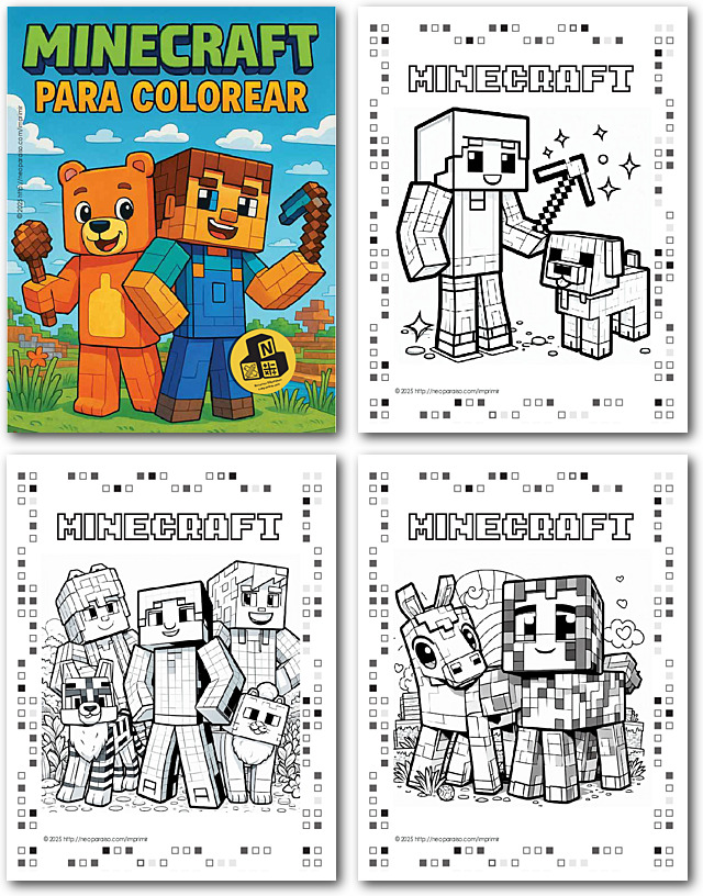 Dibujos de Minecraft para Colorear gratis