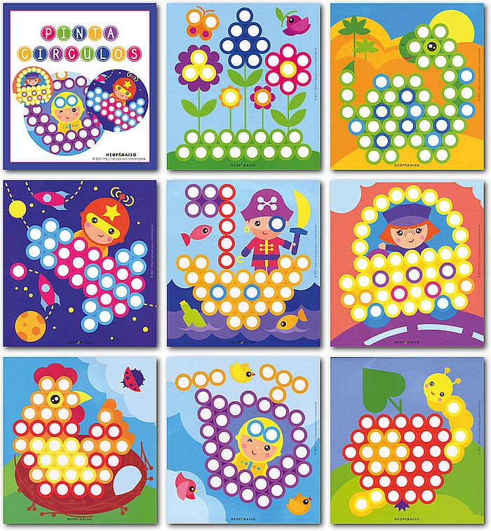 Cuadernillo Pinta Círculos para colorear