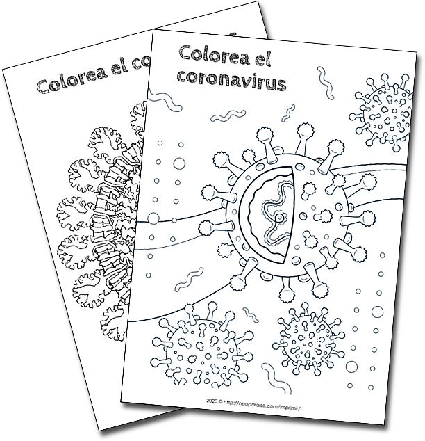 Imagen: dibujos pintar coronavirus 3