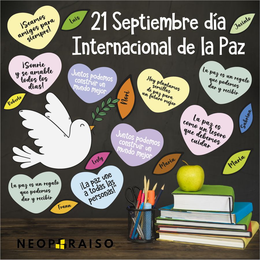 Decoraciones para el Día de la Paz, Palomita y Corazones PDF