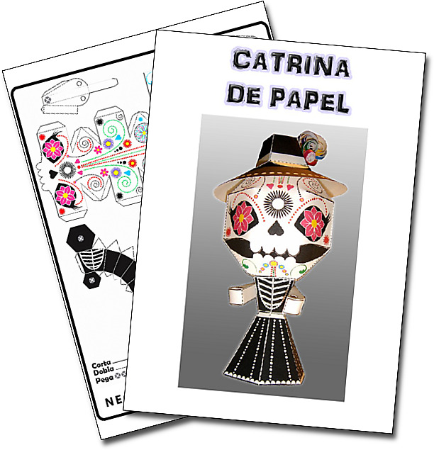 Catrina Muñeca de Papel para Armar