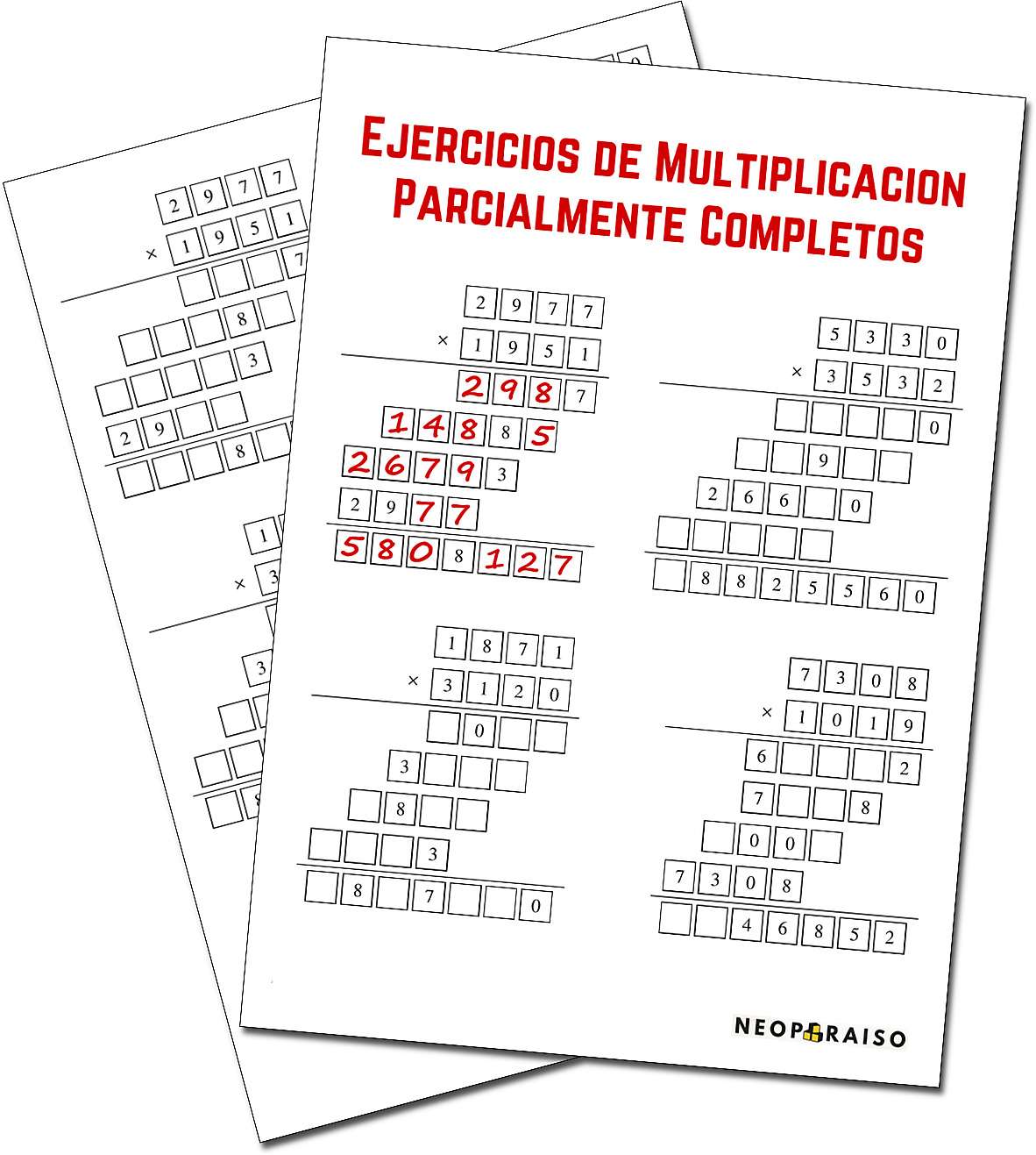 Imagen: ejercicios multiplicacion