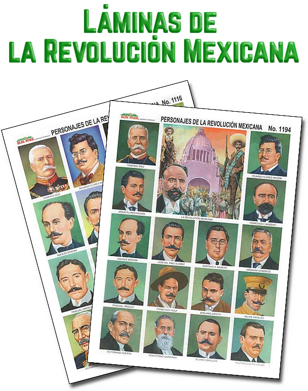 Láminas de Personajes de la Revolución Mexicana PDF gratis