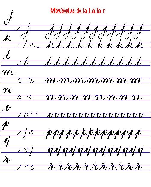 Imagen: ejercicios de caligrafia