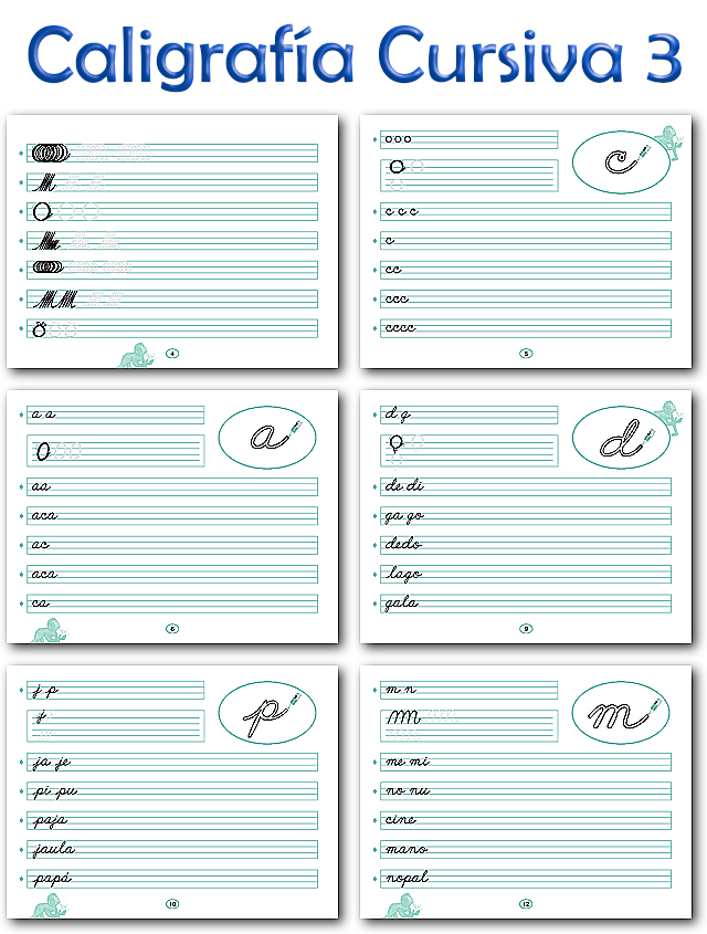 Escritura Caligraf&iacute;a Cursiva 3