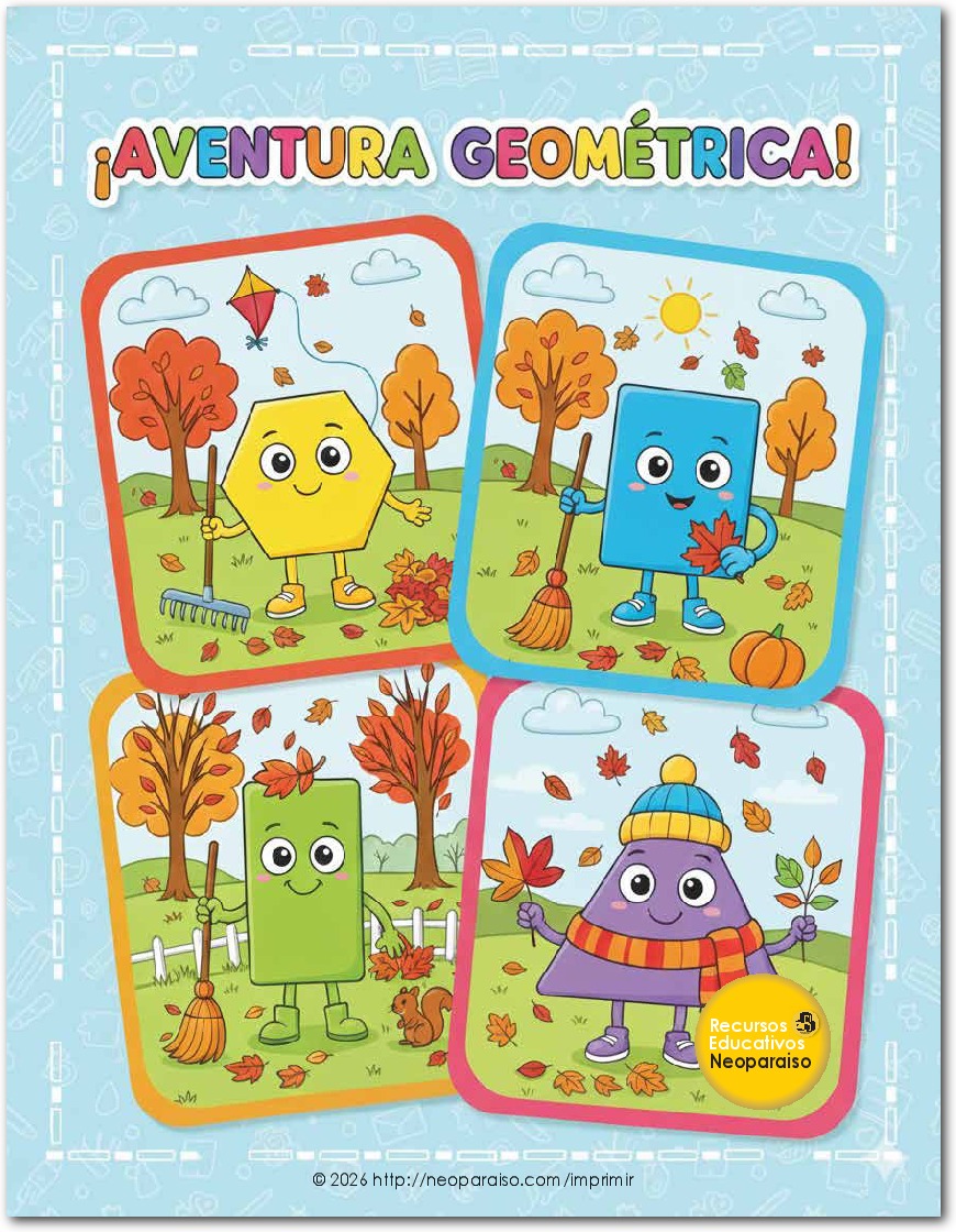 Figuras Geom&eacute;tricas para Colorear Aventuras Geom&eacute;tricas