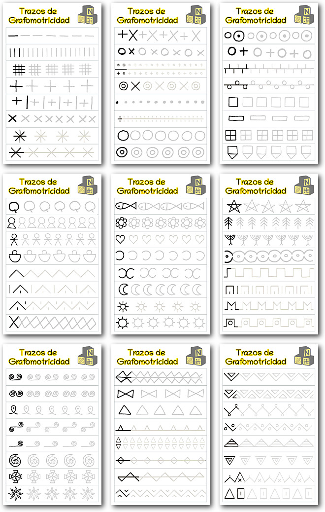 Trazos de Grafomotricidad gratis PDF