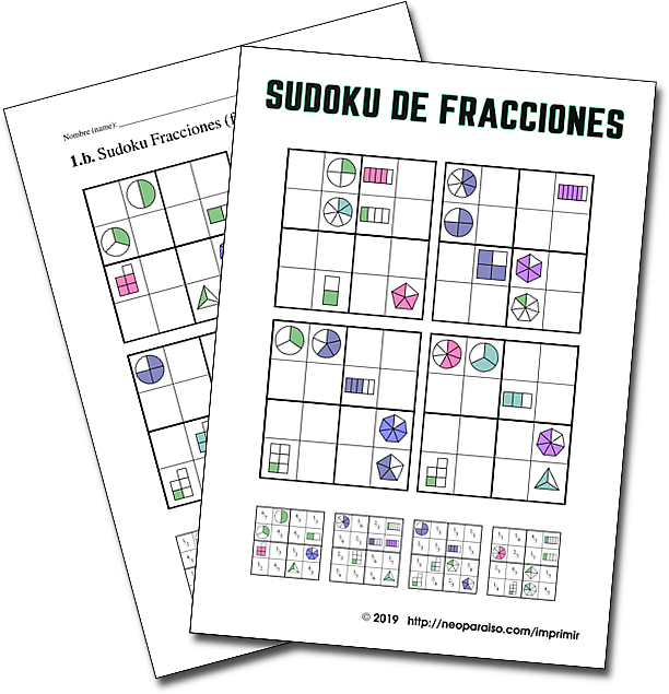 Juegos Con Fracciones Sudoku De Fracciones