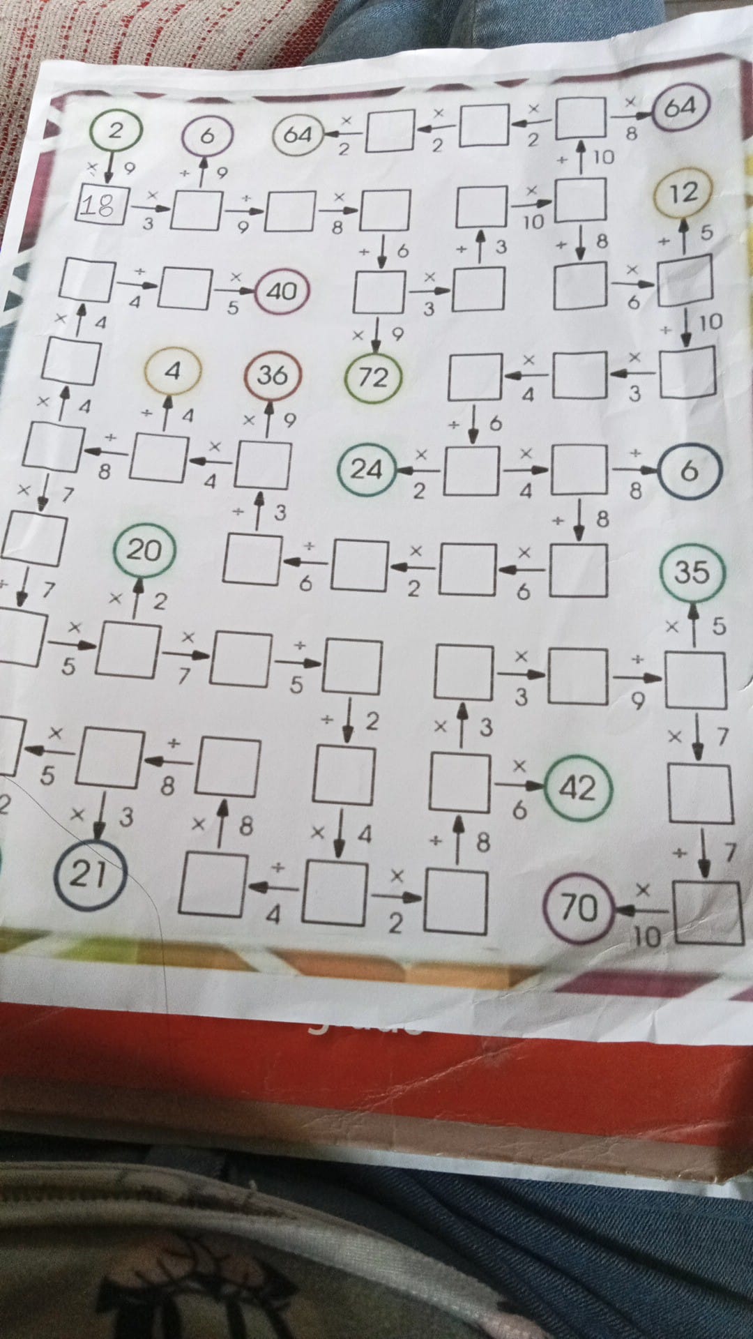 Imagen: laberintos multiplicaciones impreso