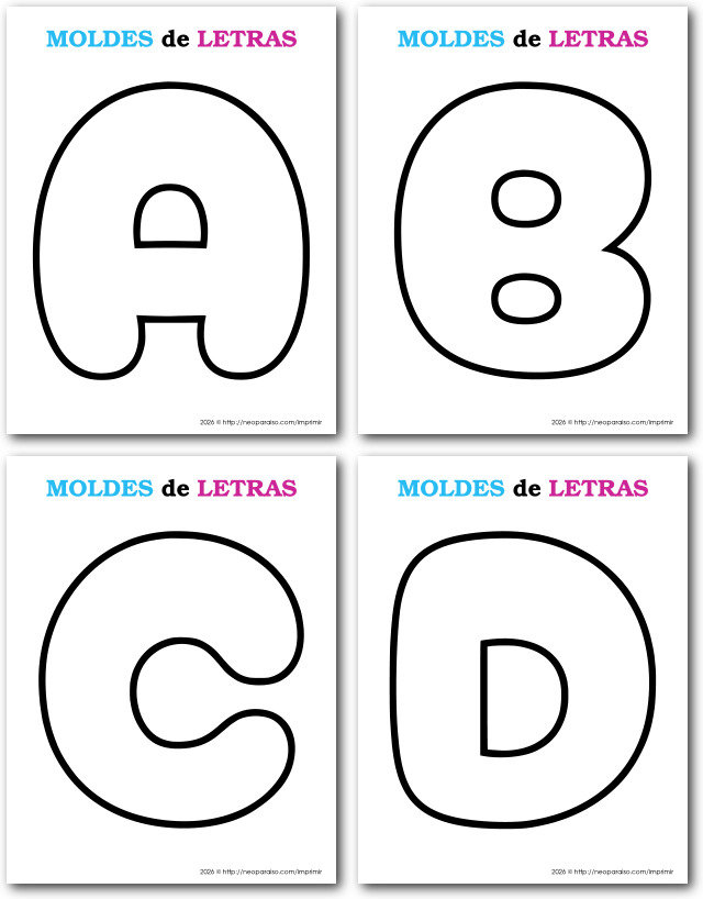 Moldes de Letras Individuales PDF gratis