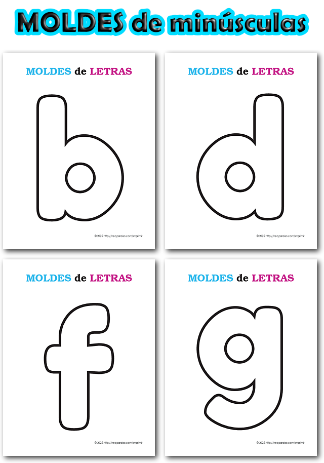 Moldes de Letras Minúsculas PDF