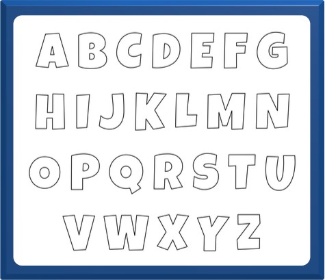 Imagen: moldes letras recortar ejemplo