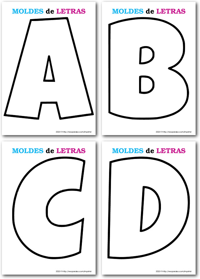 Molde O Plantilla De Letras  Plantillas De Letras, Moldes