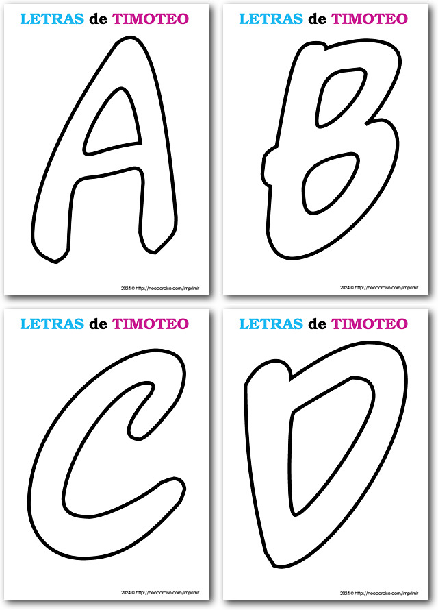 Moldes de Letras Timoteo PDF