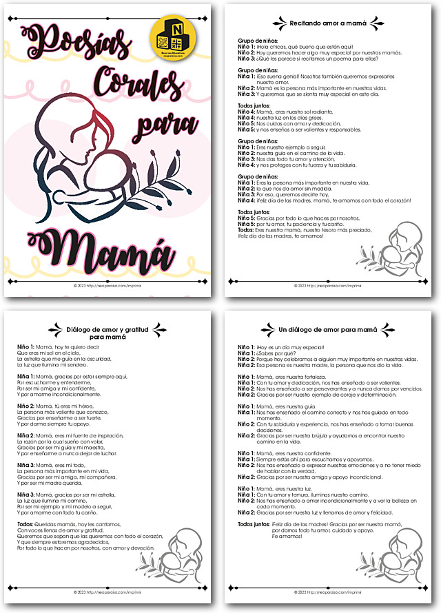 Poesía Coral para Mamá PDF