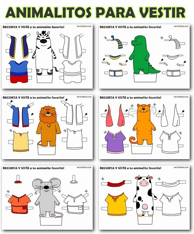 Animales para Vestir PDF gratis