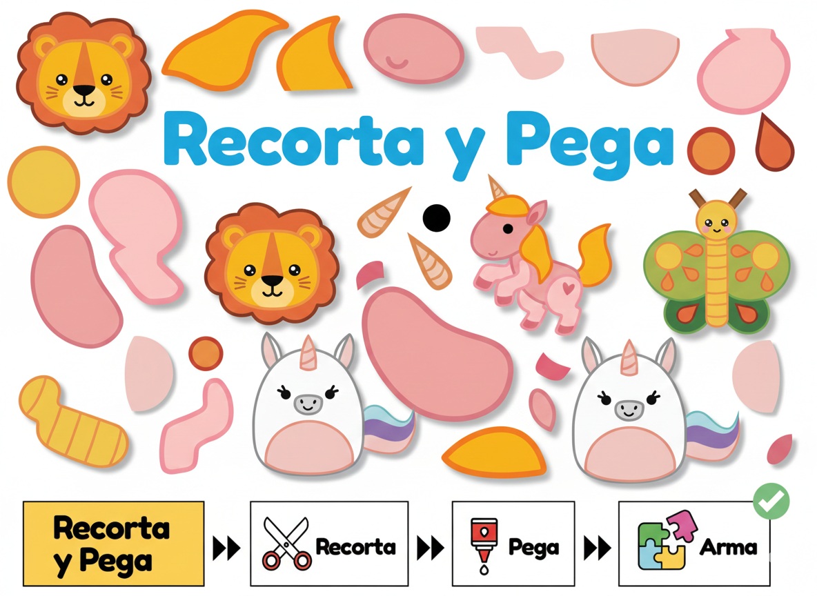 Hojas para Recortar Pegar Armar PDF gratis