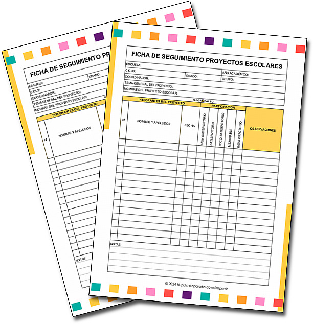 Formulario de Seguimiento de Proyectos PDF