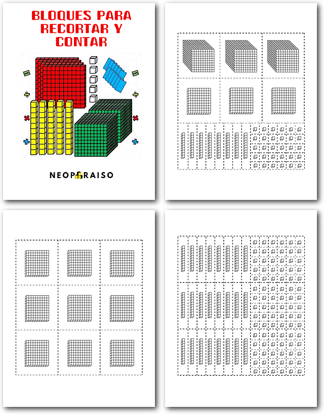 Actividad con bloques de Unidades, Decenas y Centenas