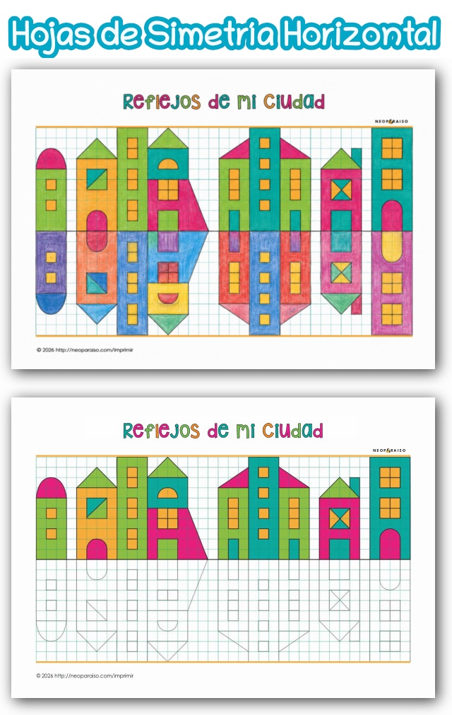 Hojas de Simetr&iacute;a Horizontal