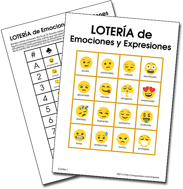 Lotería de Emociones PDF