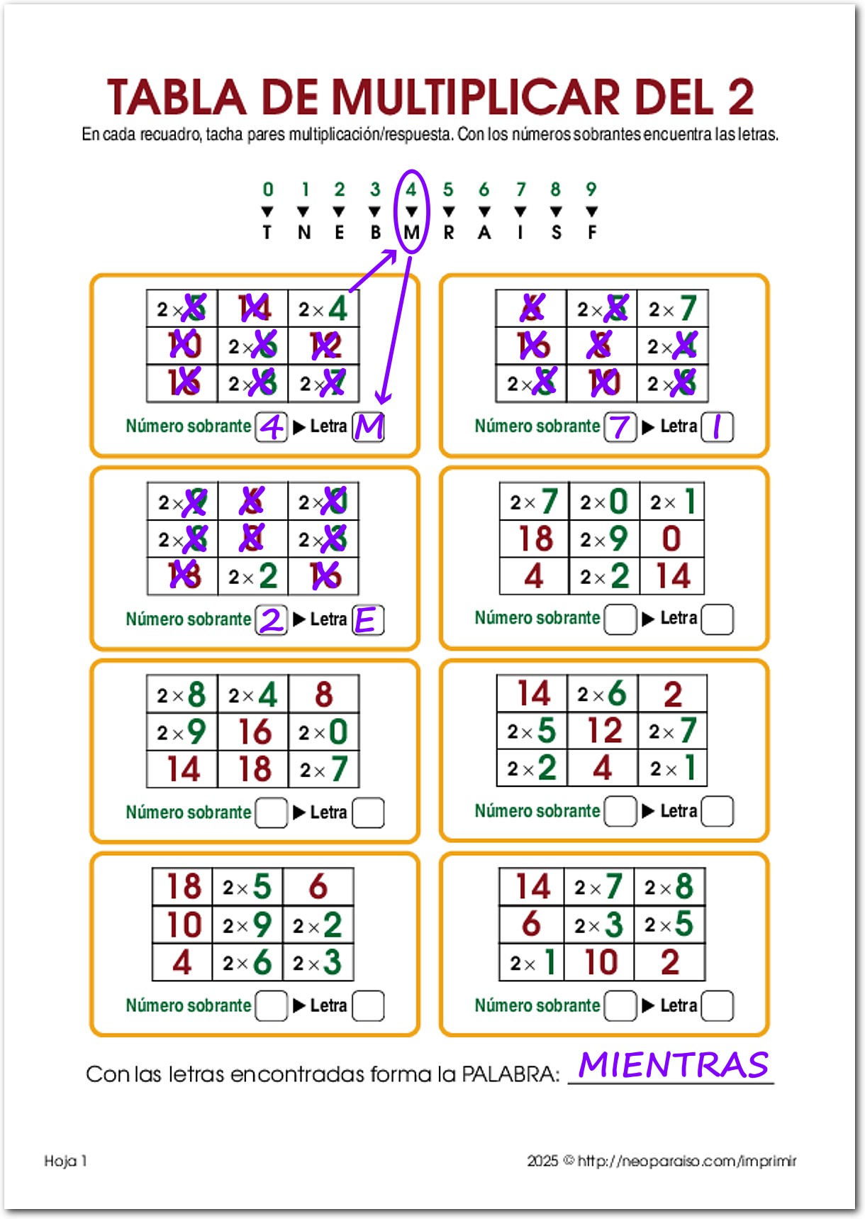 Multiplicaciones con Sorpresa
