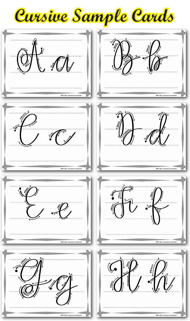 Fichas de Cursiva PDF